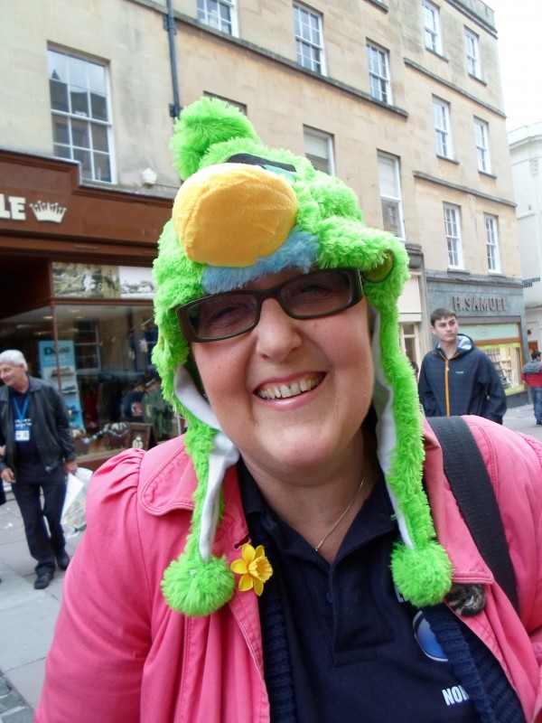 Kym with her latest hat!